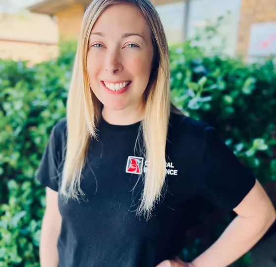 Amber Crocker smiling at camera.